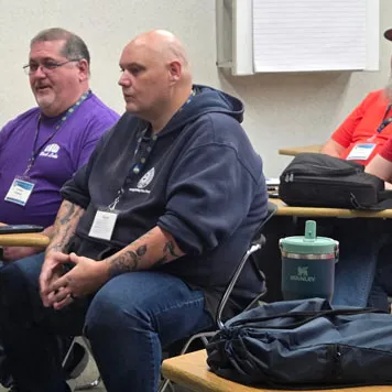 uaw region 8 conference class attendees listening to a lecture